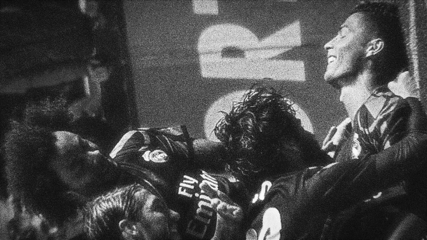 Players celebrating a World Cup victory
